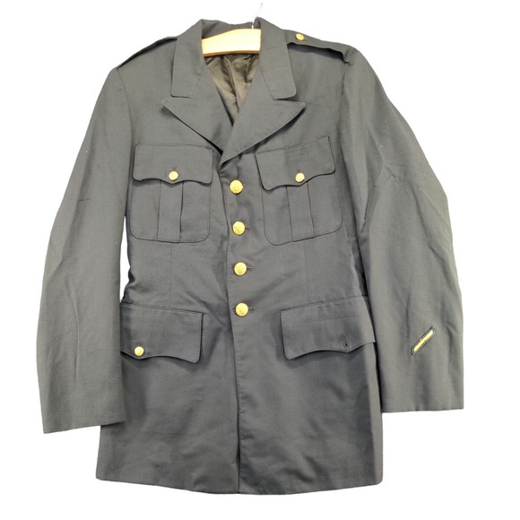 U.S. Army Men's Serge Green Coat Class 3 Type III Size 39L Dress Jacket Military - Picture 1 of 16